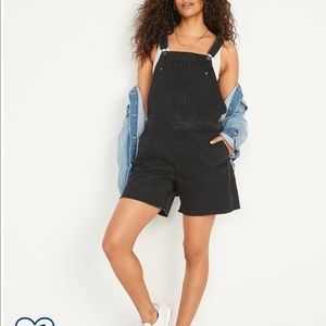 Black Overall Shorts